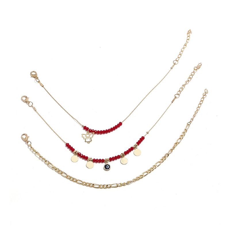 Set di tre cavigliere in stile creativo per i piedi, stile estivo, da spiaggia e da spiaggia_voghion.com