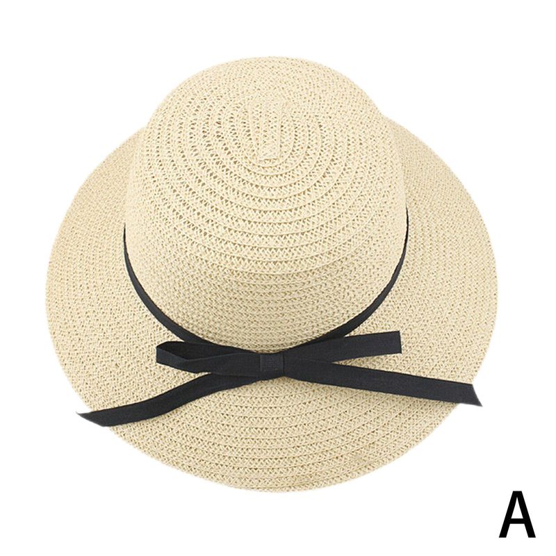 Modischer Sommerhut mit großer, breiter Krempe, faltbar, für den Strand, Sonnencreme, UV-Schutz, für Damen, für Reisen im Freien_voghion.com