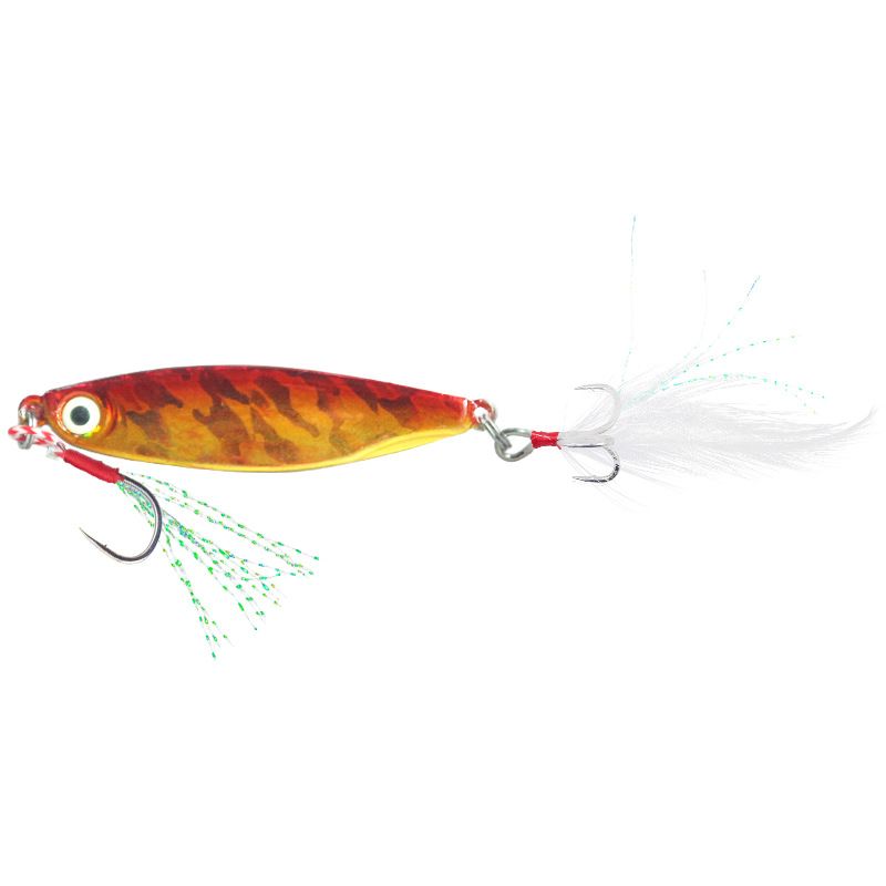 Luya Wzmocnione Pióro Trzy Haki Slow Shake Blade Glitter Bait Twarda Przynęta Sprzęt Wędkarski_voghion.com