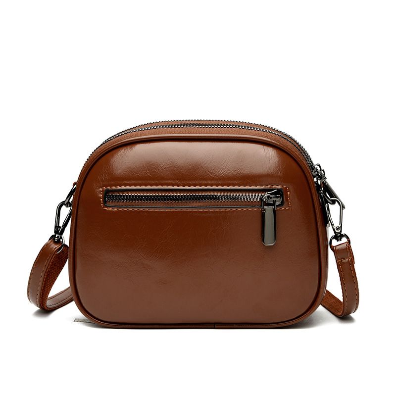 Borsa a tracolla piccola rotonda in morbida pelle, a tre strati, per donna, nuova moda 2023, semplice_voghion.com