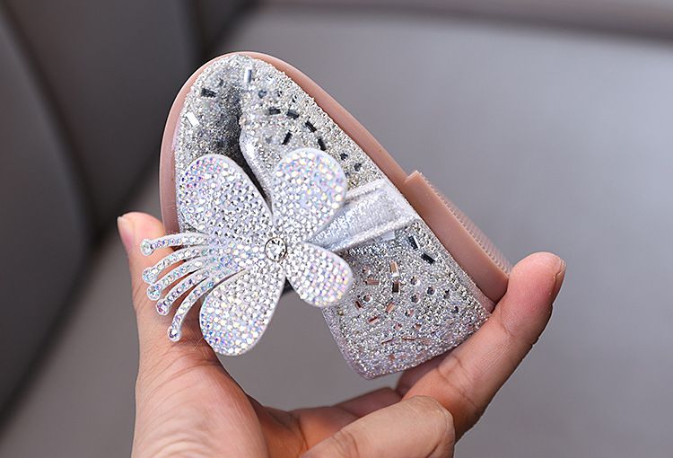 Neu Dame Baby Mädchen Mädchen Prinzessin Diamant Einzelnen Schuh Schuhe Dance_voghion.com