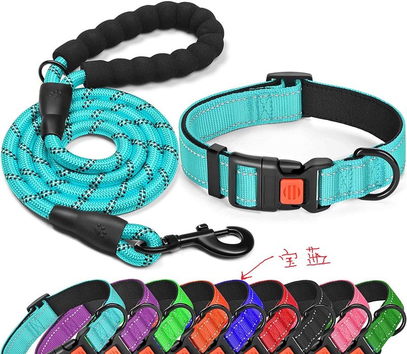 Pet Nylon Adjustable Reflective Cat Dog Soft Padded Collar_voghion.com