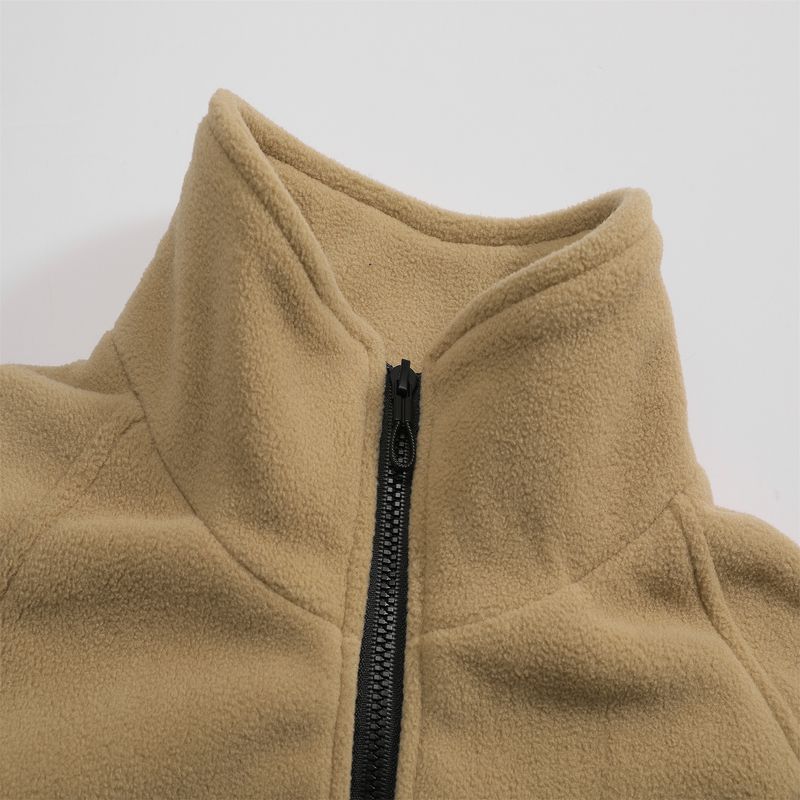 2025 Herbst und Winter Neue Herren Fleece Stehkragen Freizeitjacke Verdickte warme Lammfleecejacke Herren_voghion.com
