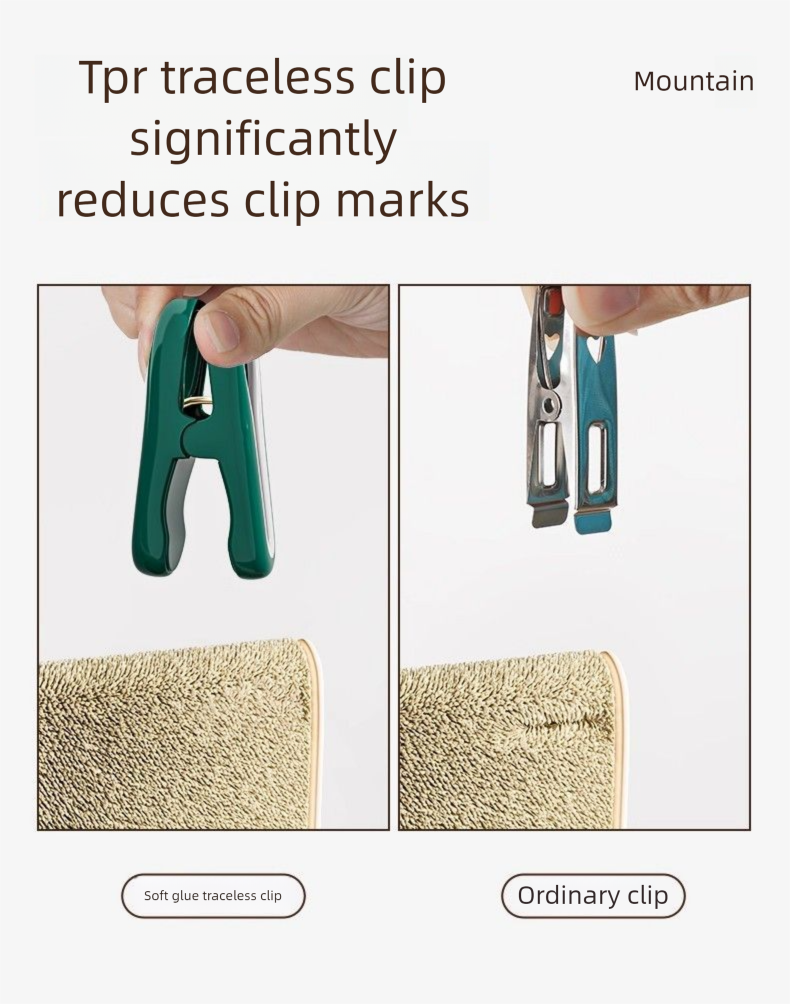 Geen sporenhanger Winddicht Vaste droogdeken Kleding Sokken Handdoeken Lakens Plastic Kleine clips Huishoudelijk_voghion.com