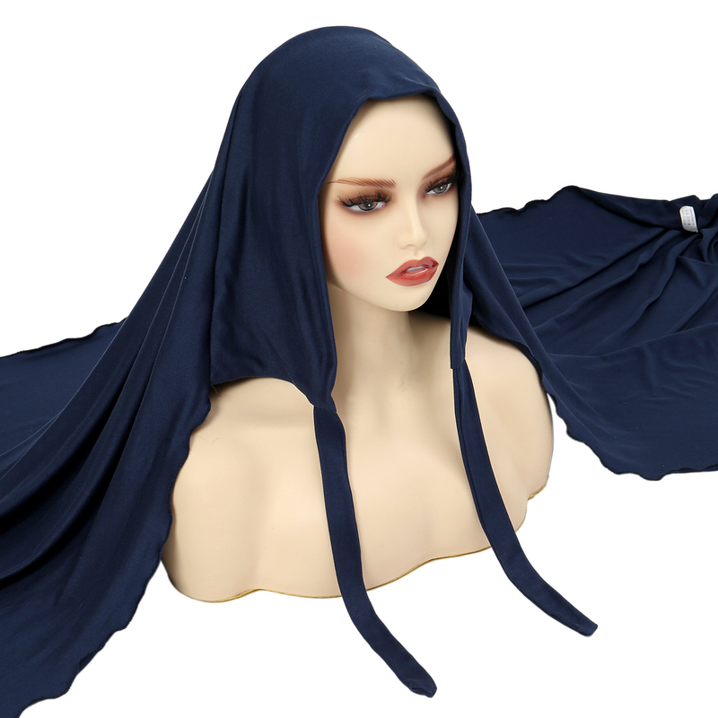 Sciarpa in morbida seta di latte tinta unita, comoda sciarpa da donna Hijab avvolgente_voghion.com