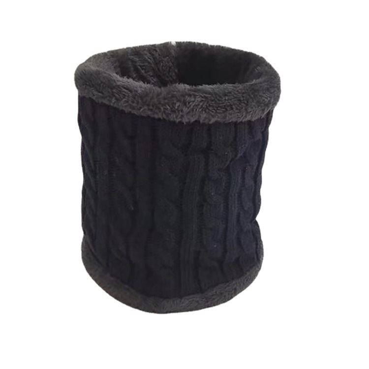 LazyZoom Winter Warm Outdoor Cycling Windproof Knitted Face Mask Thickened Solid Color Unisex Pullover Neck Warmer_voghion.com