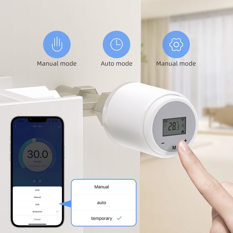 Thermostat intelligent WiFi AVATTO Tuya, radiateur thermostatique TRV, actionneur Vae, contrôleur de température pour Alexa, Google_voghion.com