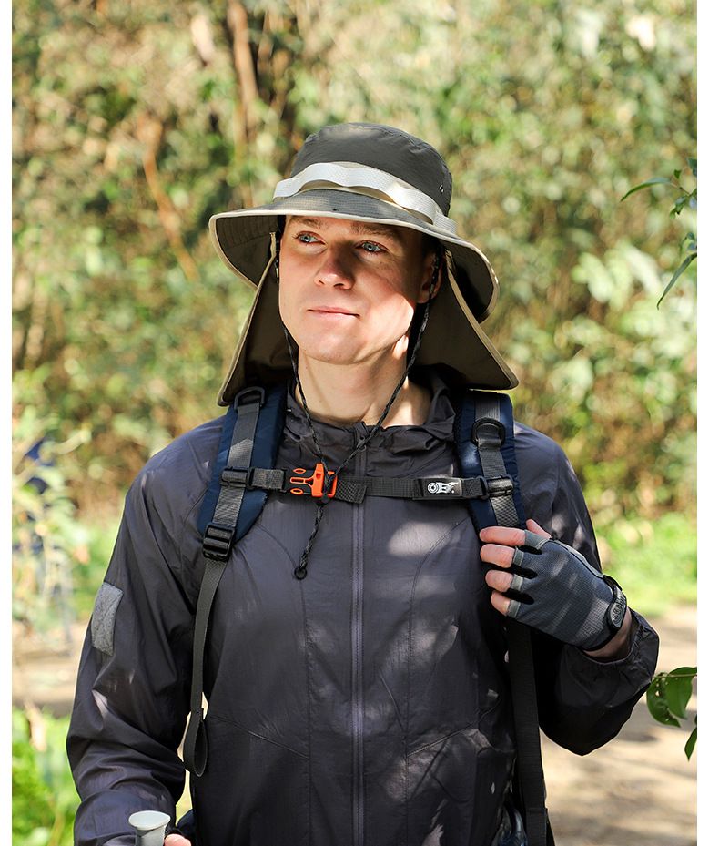 Cappello da esterno SunGuard Pro da uomo - Cappello da sole a tesa larga con protezione UPF 50+ e paranuca per spiaggia/escursionismo_voghion.com