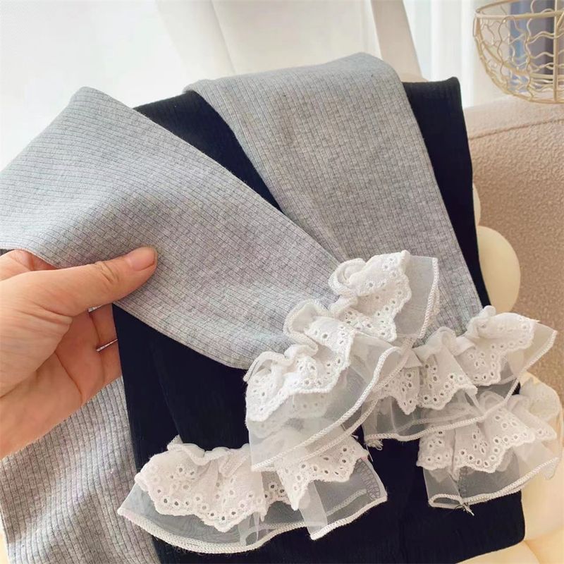 Kinderkleding Meisjes holle mesh split broekspijpen met hoge elasticiteit, modieus en veelzijdig, super feeërieke en modieuze leggings_voghion.com