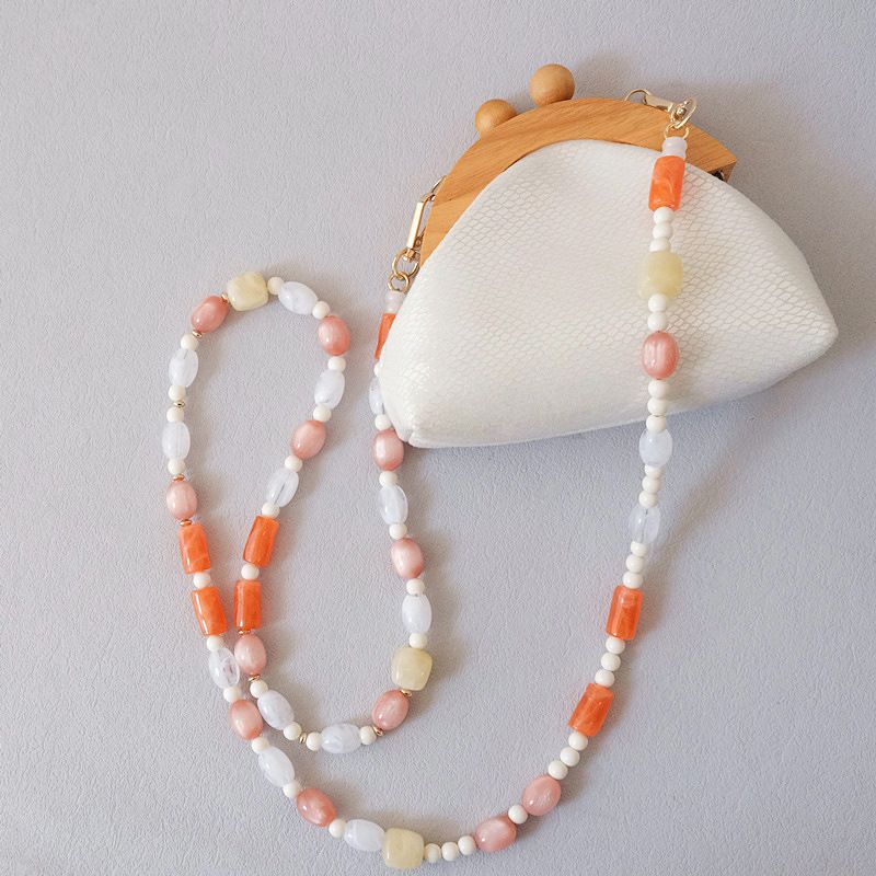 Accessori versatili in acrilico alla moda con perline multicolori, tracolla in resina, corda appesa, catena per telefono_voghion.com