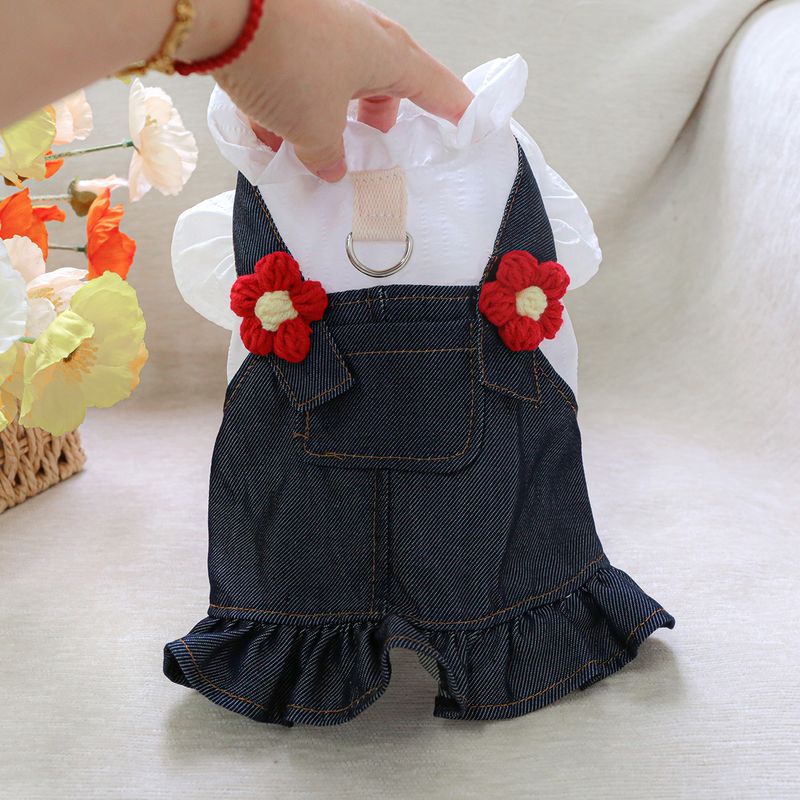Pet Circle Dog Clothes Spring Summer Breathable Cool Comfortable Bowknot New Hollow Skirt For Small And Medium Dogs_voghion.com