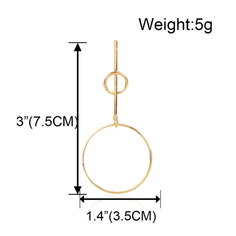 Trendige runde, geometrische C-förmige Ohrringe aus europäischer und amerikanischer Legierung, geeignet für Pendler und unterstreichen den individuellen Stil._voghion.com