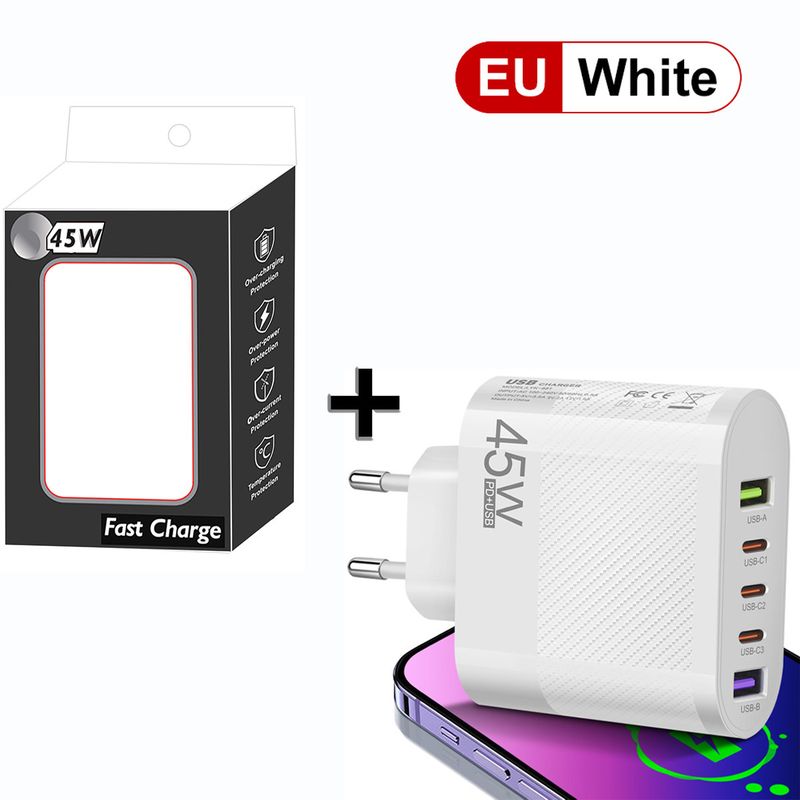 Music Festival 3.5A 3 Type-C + 2 USB mobil töltő multiinterfészes töltőfej brit csatlakozóval_voghion.com