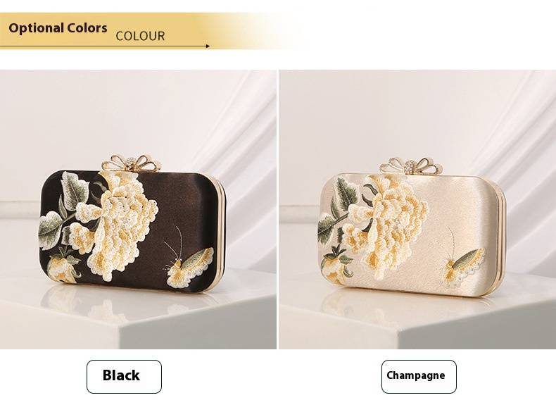 New Dinner Butterfly Embroidered Cheongsam Evening Dress Bag_voghion.com