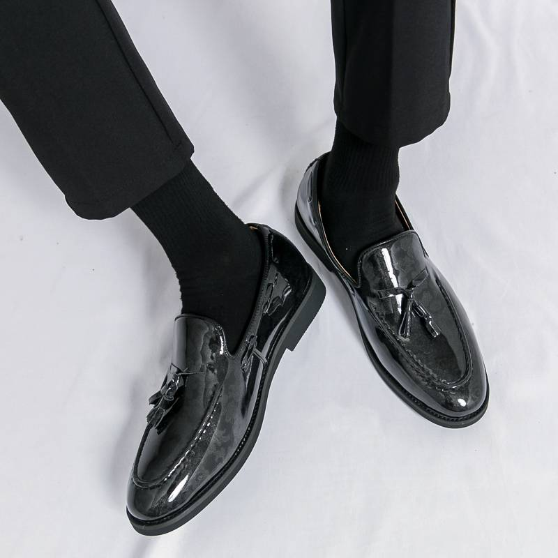 Herrenschuhe aus schwarzem PU-Leder, formelle Oxfords, Schlupfschuhe, Business-Casual-Büroarbeitshochzeit, Übergröße 38–46_voghion.com