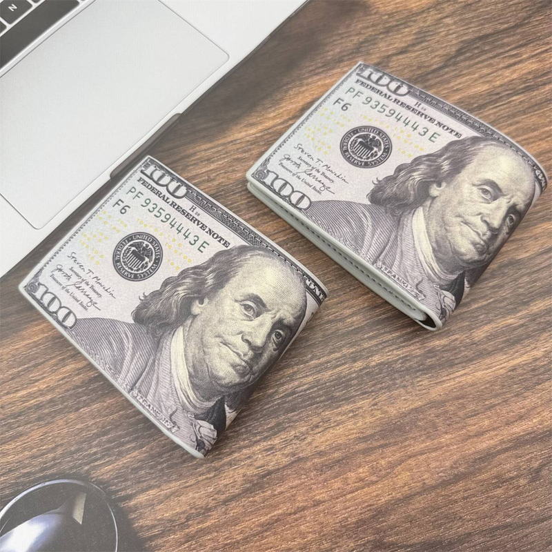 Cross-border New Men's Dollar Wallet Large-capacity Retro Printed Dollars Creative Wallet Explosive Goods In Stock._voghion.com