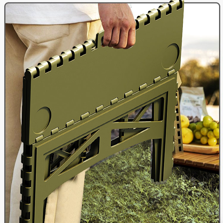 Tragbarer Klapphocker, leichter Tritthocker aus Kunststoff für Camping, Picknick, Heimgebrauch, kinderfreundlich, trägt 220 Pfund_voghion.com