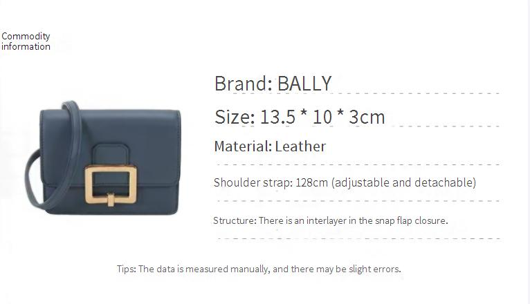 BALLY Dam Axelväska Kuvertväska Grå Blå JULYET W 117 6237075_voghion.com