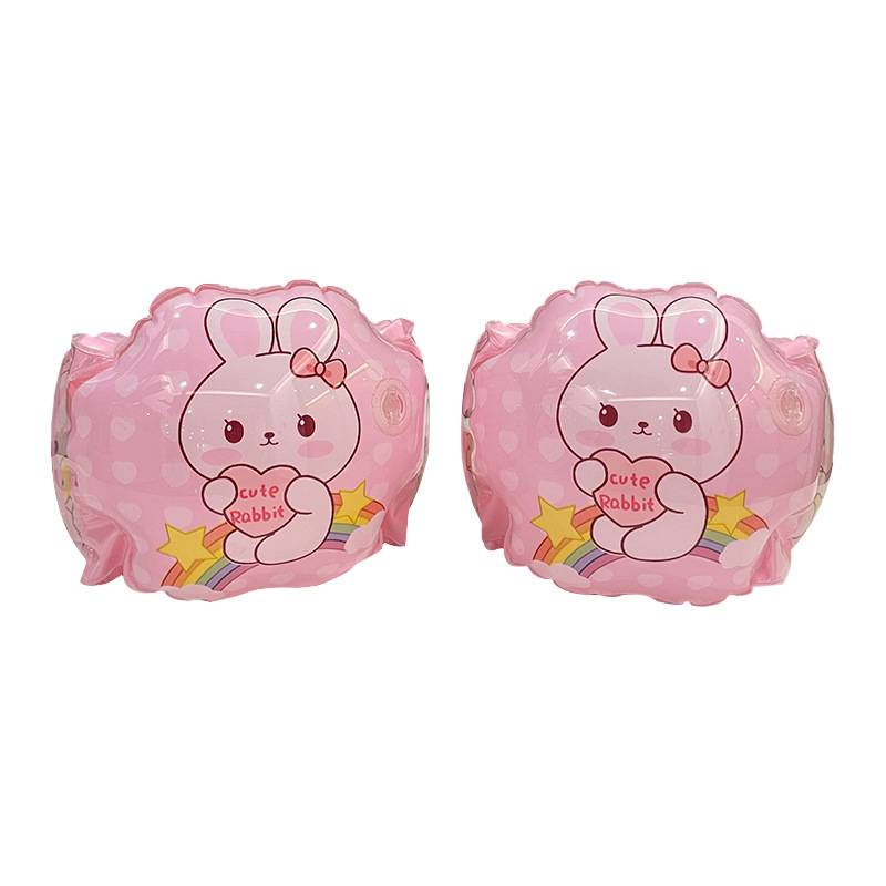 Kids Swimming Arm Floaties - Eco-Friendly Thickened PVC Dual-Chamber Inflatable Sleeves For Beginners (Cartoon Design Water Play & Safety)_voghion.com