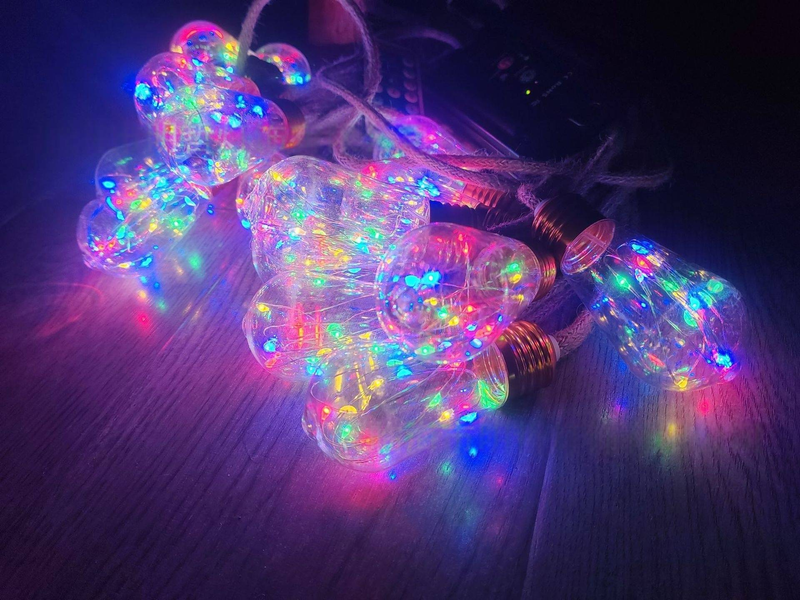 Luzes de corda solares - Luzes de corda externas à prova d'água de 33 pés com controle remoto, mudança de cor quente/branca/para jardim, acampamento e decoração de feriados_voghion.com
