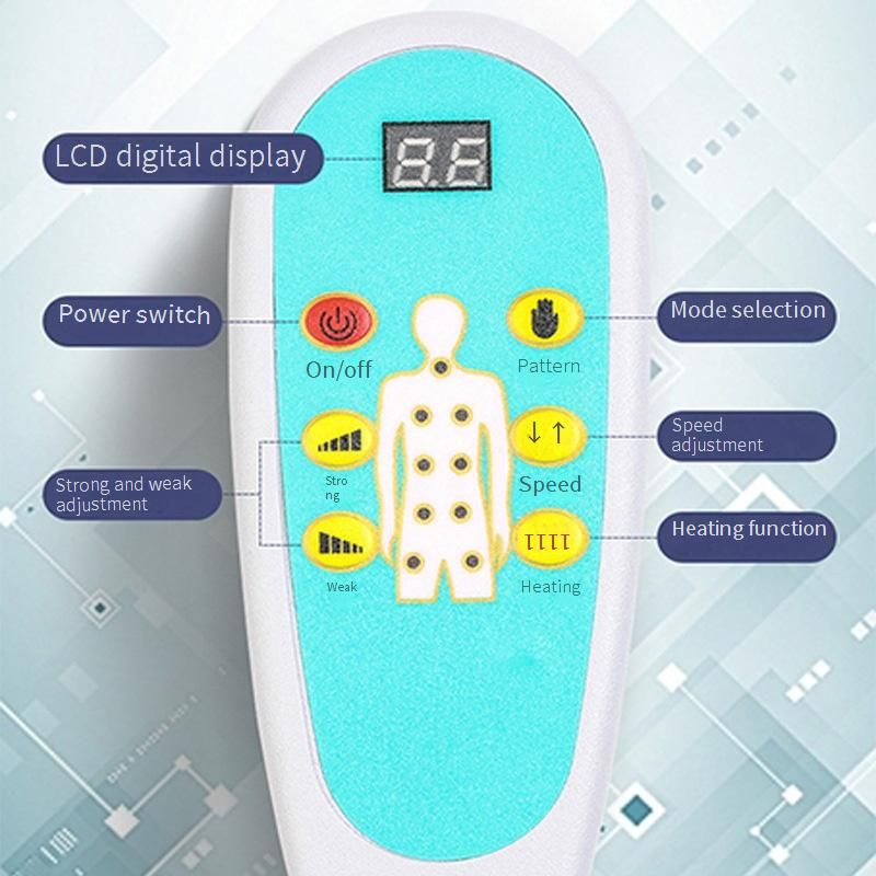 Multifunktionale elektrische Massagematte mit Heizung – Ganzkörpermassagegerät für Nacken, Rücken, Beine und Hüfte – Einstellbare Vibrations- und Knettherapie_voghion.com