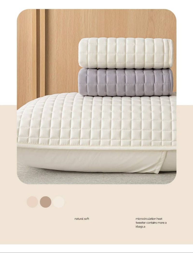 Kissenschutzbezug aus hochwertigem Polyester – atmungsaktiv und hypoallergen mit Reißverschluss/Hotelverschluss – Hotelstil (mehrere Farben und Muster)_voghion.com