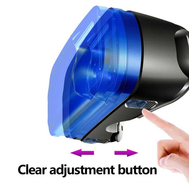 VRG Pro VR Glasses Virtual Reality Headset Devices Viar 3D Helmet Goggles Lenses Smart Smartphone Cell Phone For 5-7'_voghion.com