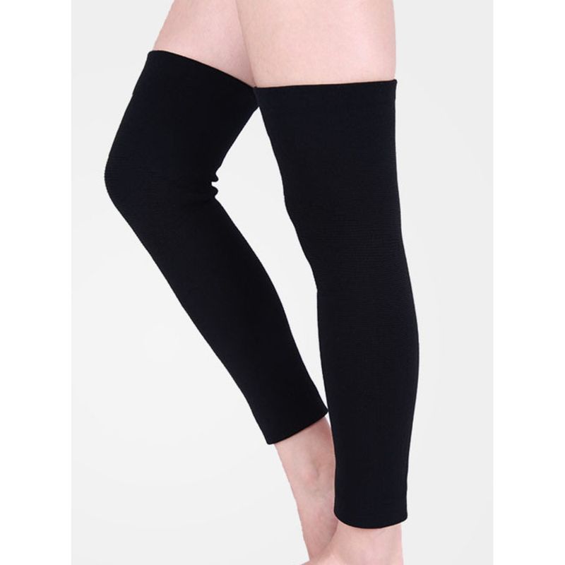 Knitted extended warm jacquard leg gua, hiking and running basketball thin breathable high elasticity sports knee_voghion.com