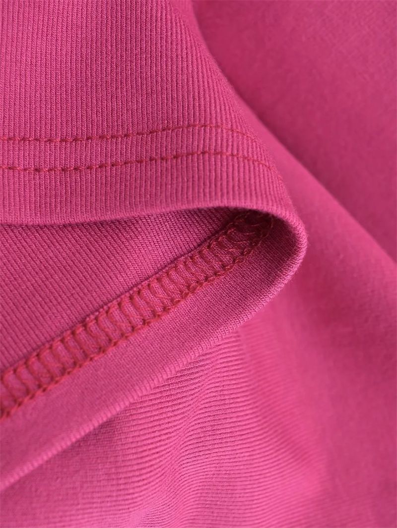 Top de doble abertura con dobladillo 24 HGZ para mujer, color liso, sin tirantes, corte ajustado._voghion.com