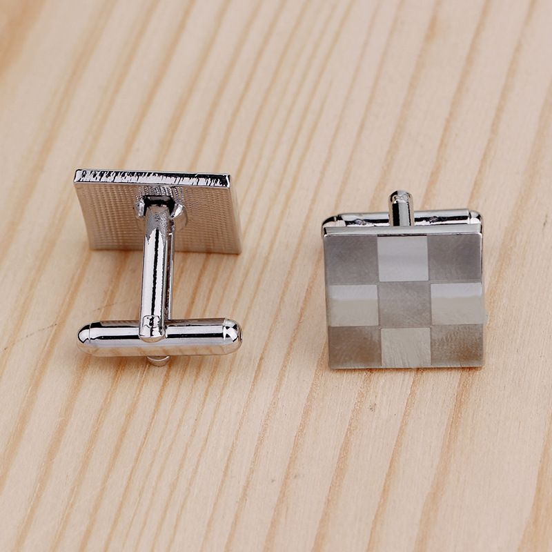 Beliebte zubehör, heißer verkauf, gestreiften plaid laser manschettenknöpfe, modische männer_voghion.com