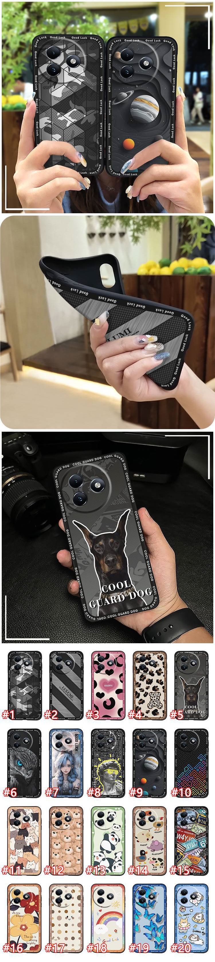 Custodia per telefono TechGlobe adatta per Itel S24/S667LN, carina, creativa, stile anime femminile, con bordo pieno, rossa, divertente e semplice._voghion.com