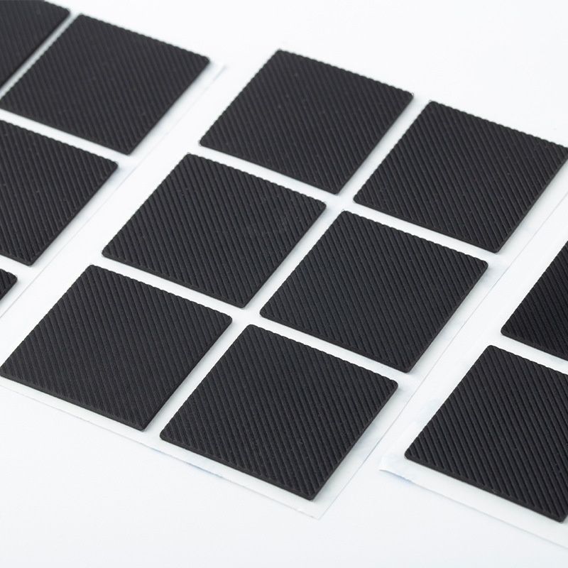 High Temperature Resistant Twill Square Black Mat Silent Silicone Rubber Foot Pad Anti-Slip Gasket_voghion.com