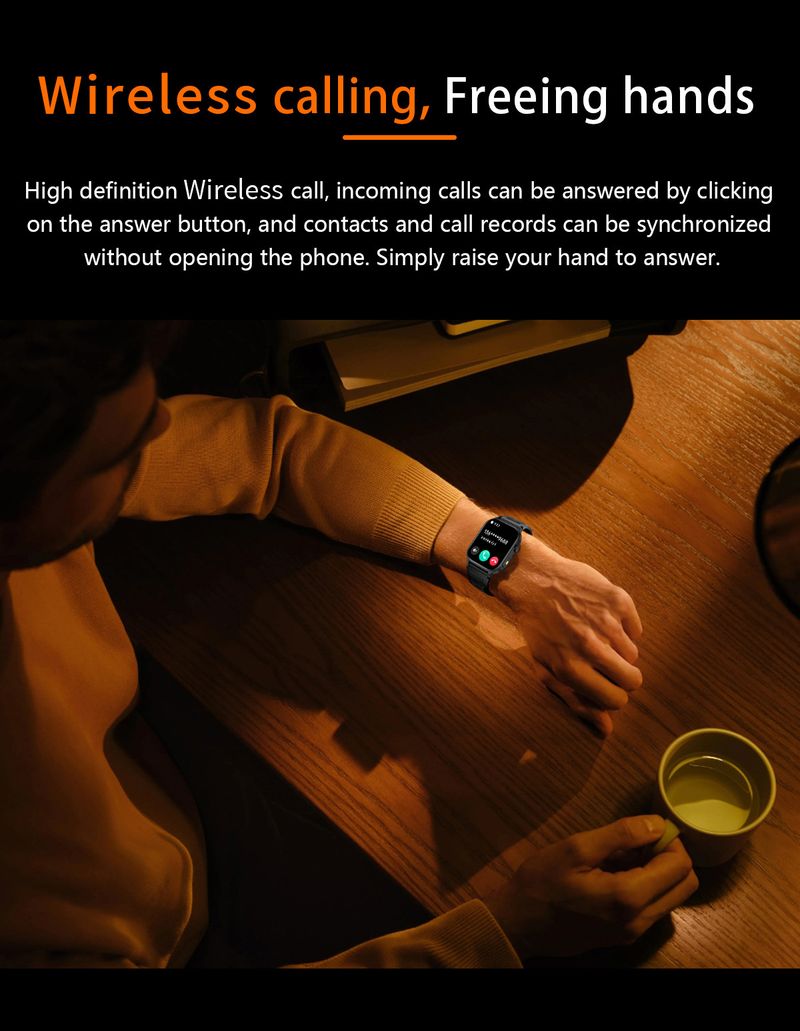Akıllı Bluetooth Spor Adım Sayma Kalp Atış Hızı Kan Basıncı Sağlık İzleme Bilgi Hatırlatıcı Çağrı Saati_voghion.com