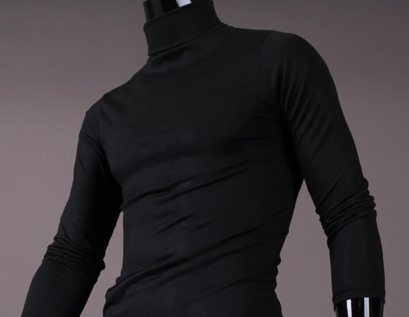 Männer Effenfaarweg Rollkragen T-Shirt Fir Männer Hierscht Fréijoer Casual Laangärm Basis Bottoming Hemd Fir Männer Slim-Fit Tops_voghion.com