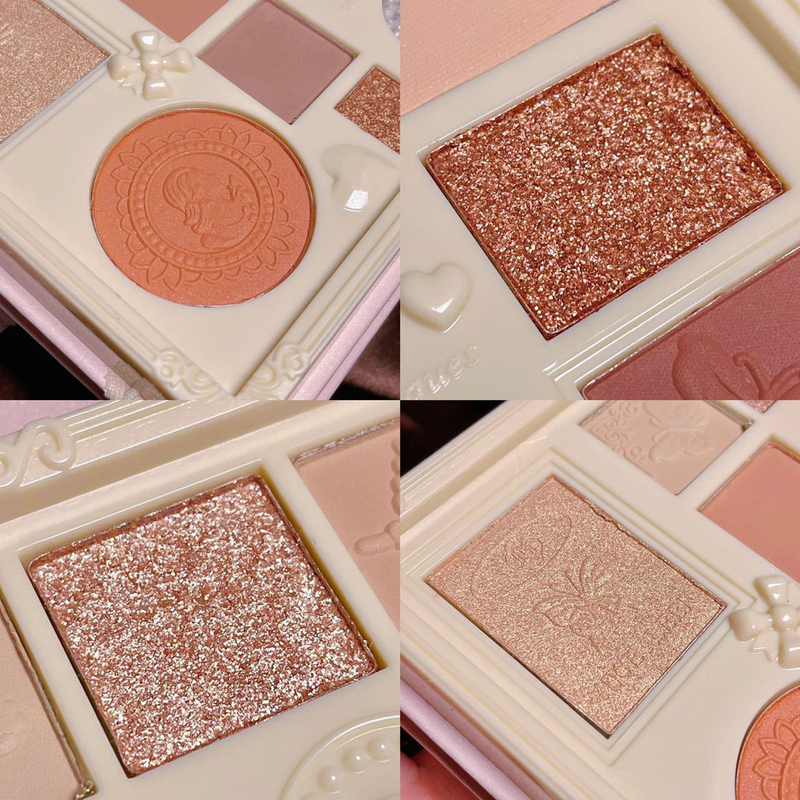 12 color lace eyeshadow tray Blush Highlight Contour Dream Goddess Makeup_voghion.com