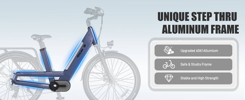 tilan L5 Urban Commuter Elektrofahrrad 26" Elektrofahrrad für Erwachsene 500W, Drehmomentsensor E-Bikes mit Pedal AssisVit_voghion.com
