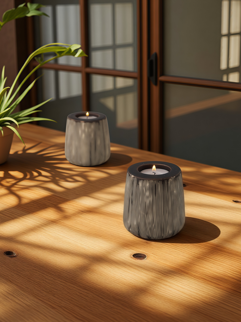 1pc European And American Classical Style Cup Candle Holder Ancient Century Halloween Decorative Ornaments Wood Shape Candle Holder_voghion.com