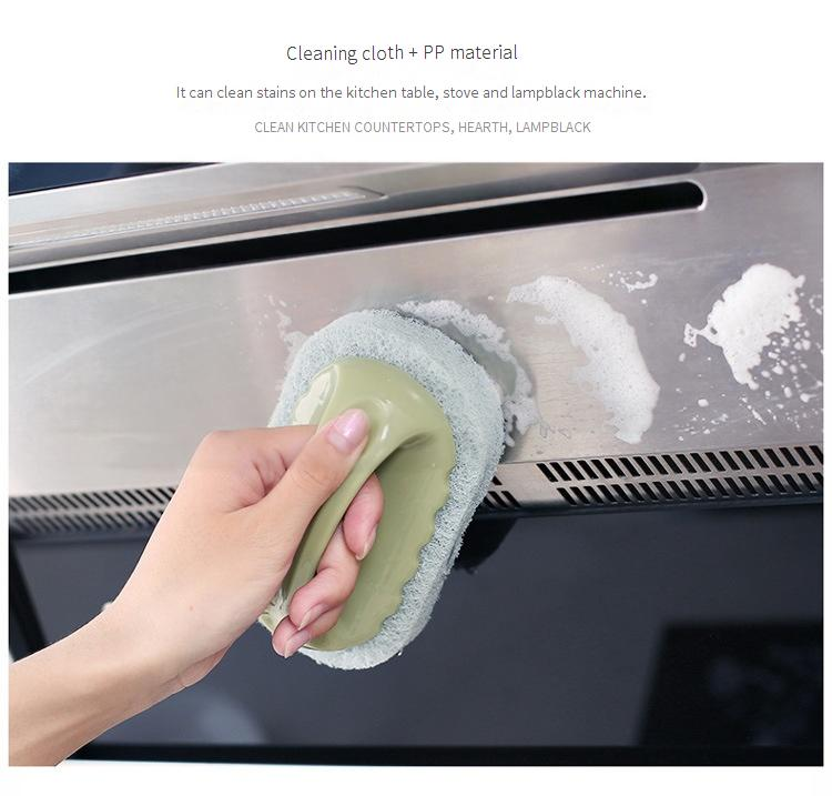 Reinigungsbürste für mehrere Oberflächen – Schrubber mit ergonomischem Griff für Küche, Bad und Fliesen (kratzfester Schwammkopf, spülmaschinenfest)_voghion.com