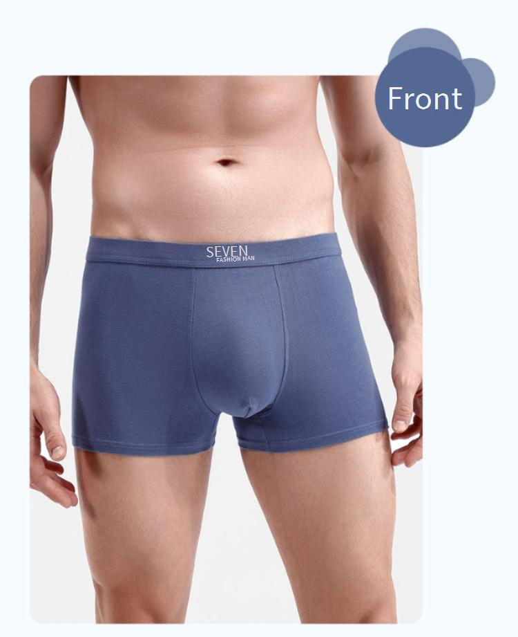 Breathable Cotton Men's Underwear With 3D Print - Comfortable U-Front Boxer Briefs For Daily Wear_voghion.com