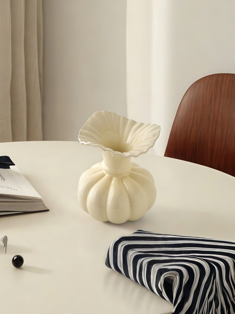 Vase en céramique de style nordique créatif français, rempli d'eau, pour compositions florales, décoration multi-scènes_voghion.com