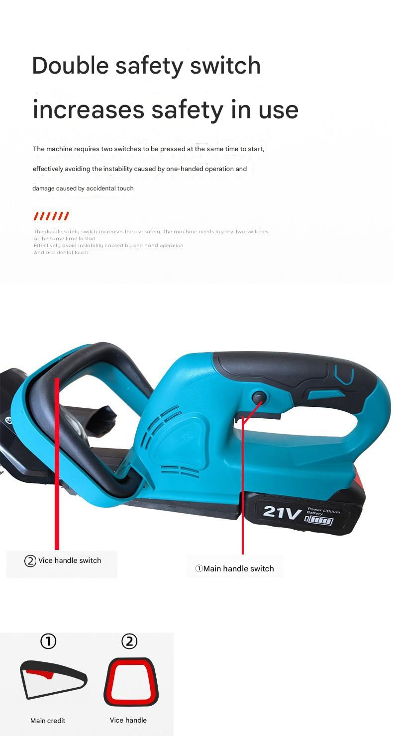 Tagliasiepi AgileLife alimentato a batteria al litio per giardinaggio e potatura, macchina da potatura ad alta potenza per la raccolta del tè, attrezzi da giardinaggio._voghion.com