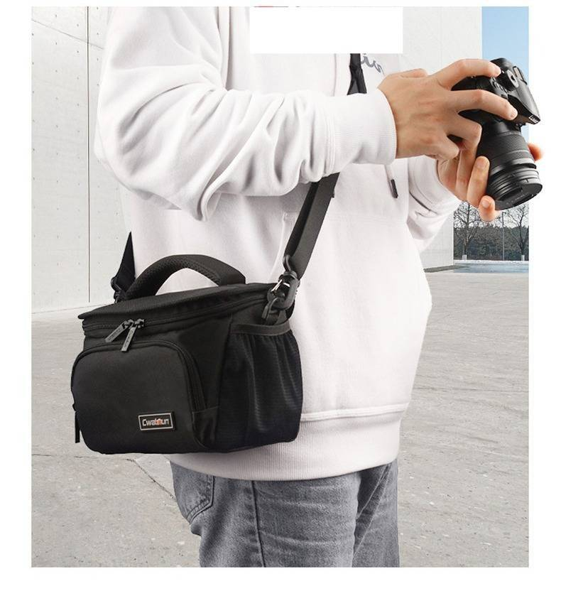 DSLR-Kameratasche aus 900D Polyester – leicht, wasserdicht und stoßfest mit verstellbaren Fächern (für 1 Kamera und 1–4 Objektive)_voghion.com