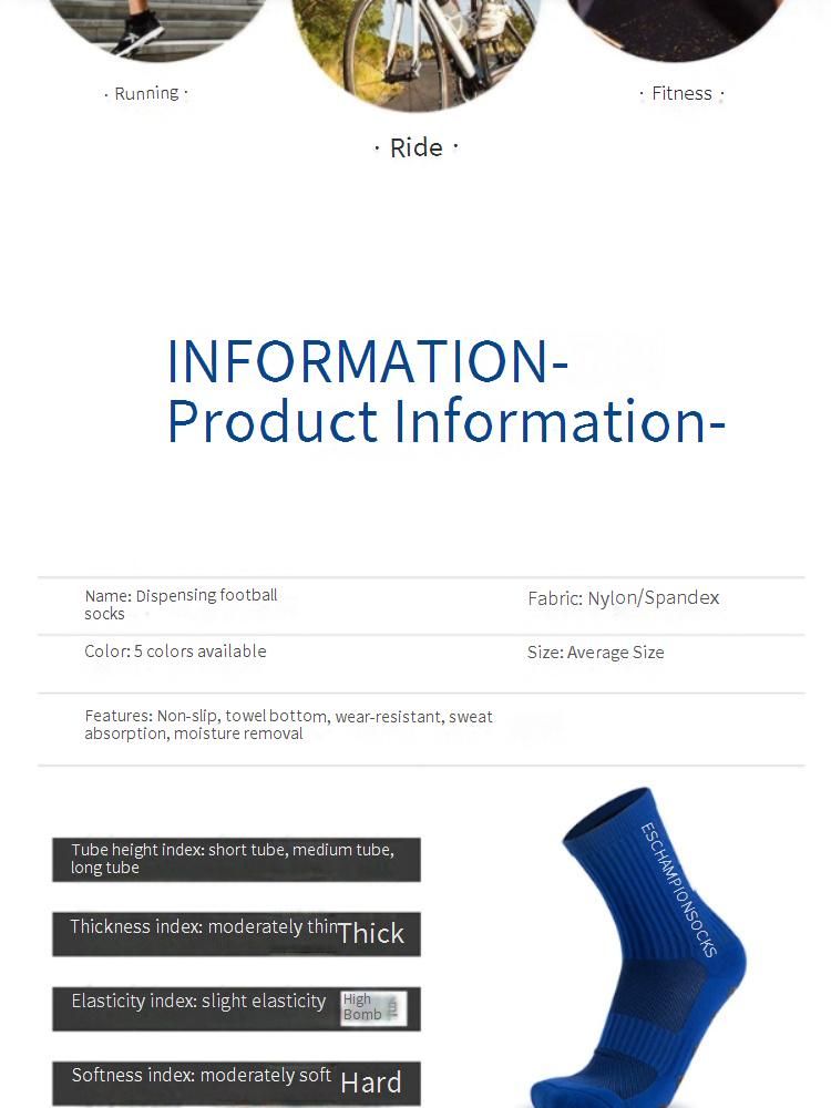 Professional Football Socks With Anti-Slip Grip & Moisture-Wicking Technology – Cushioned Sole For Enhanced Performance – Unisex Sports Socks_voghion.com