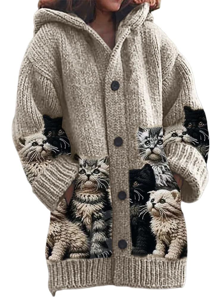 Halloween-Umhang mit 3D-Tierprint und Kapuze – Leichter Kostümumhang aus Polyester (30 Farben, S-5XL, Unisex)_voghion.com