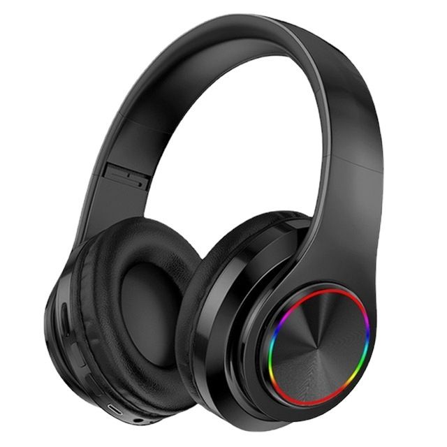 Soyto B39 Wireless LED Bluetooth Headphones With Deep Bass, Foldable Design, Built-in Microphone, And TF Card Slot – Red_voghion.com