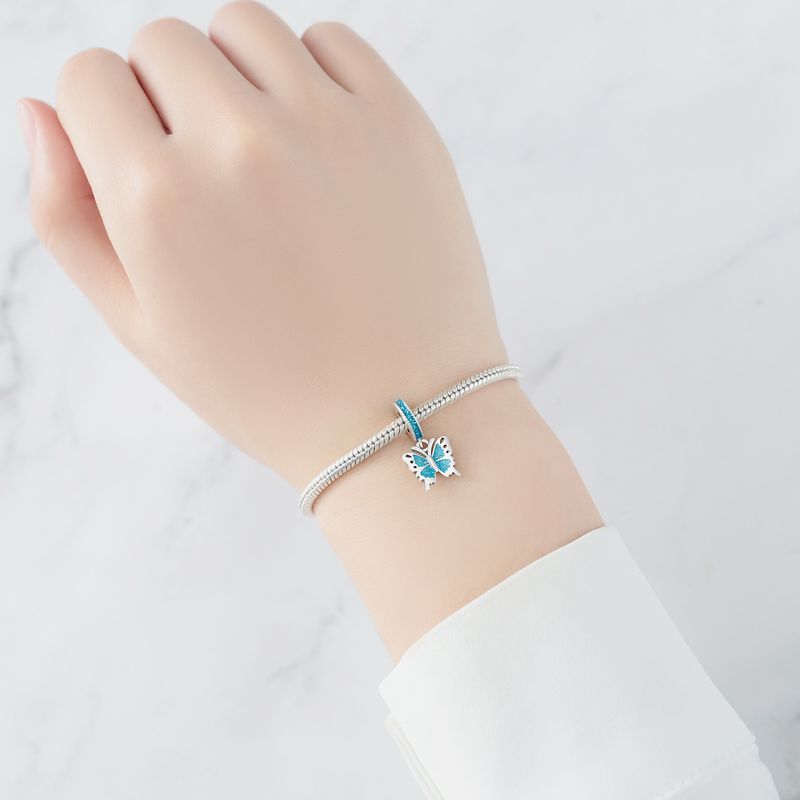 Gioielli da donna in argento sterling 925 con perline, di alta qualità, a forma di farfalla, fai da te, accessori per gioielli, pendenti_voghion.com