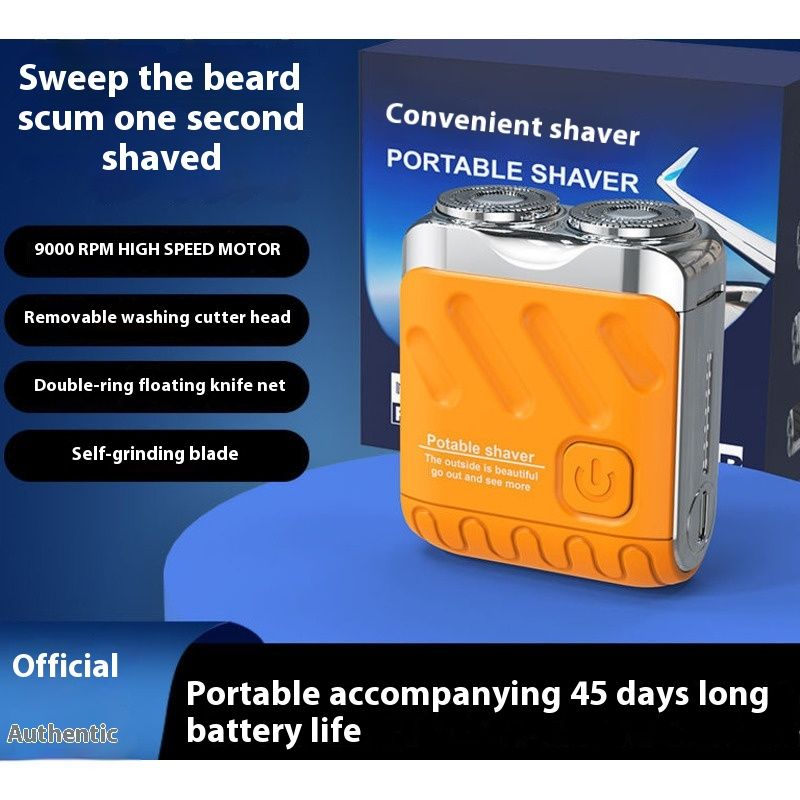 2024 Ny Traveler Menns USB-ladende elektrisk barbermaskin Bærbar mini vaskekniv for skjegg_voghion.com