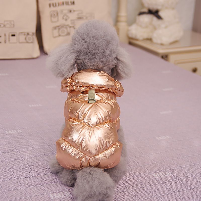 Autumn winter dog cotton teddy bear, Pomeranian VIP four legged clothes with buckle, cat pet clothes, thick and warm_voghion.com