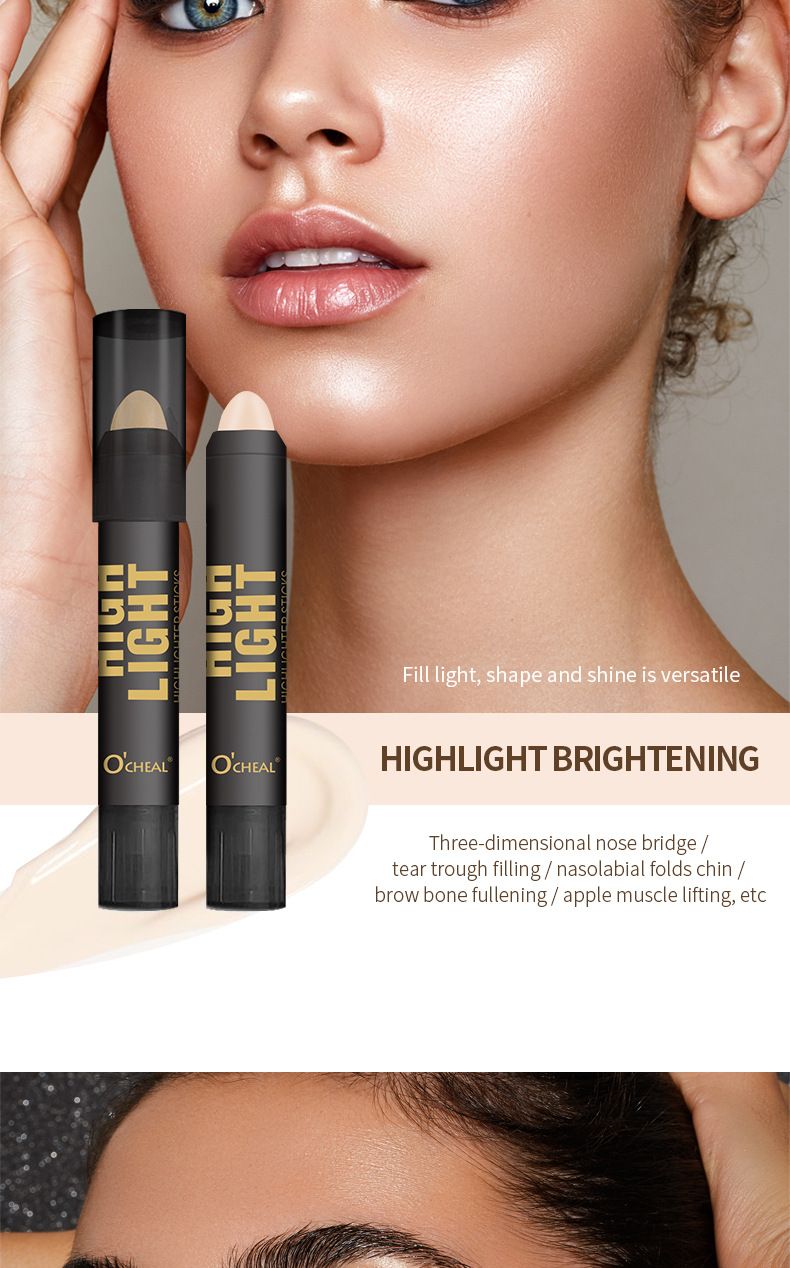 OCHEAL Concealer Highlight Grooming Stick Kontur 3D Aufhellung Aegyo Sal Nase Schatten Gesichts Multifunktions Schatten Stift_voghion.com