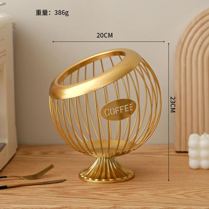 Kreativer Obstkorb aus Eisen, Organizer für Kaffeekapseln, blauer Snackkorb, Aufbewahrungskorb für Trockenfrüchte, diagonaler Korb, Haushaltswaren_voghion.com